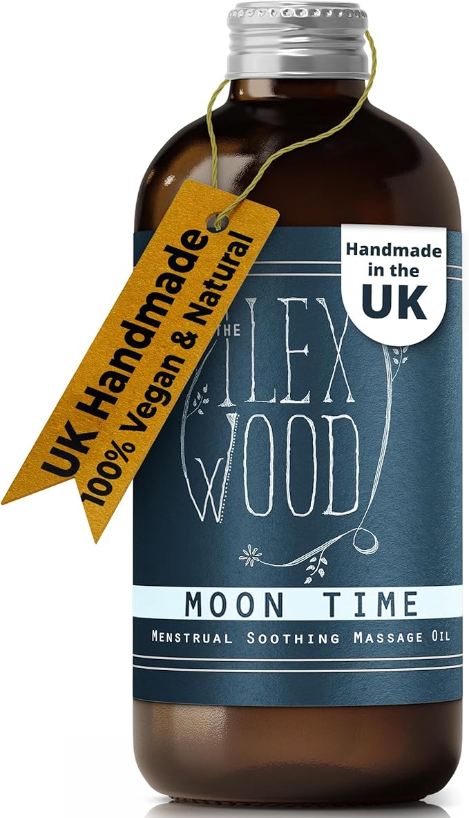 The Ilex Wood - Moontime - Vegan Natural Menstrual Spa Massage Oil, Handmade 3.38 fl oz (100ml)