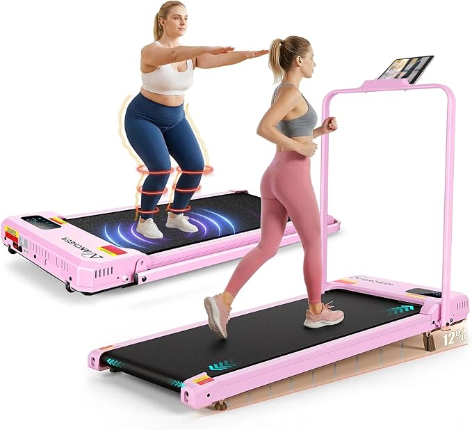 ANCHEER Walking Pad Treadmill with Foot Massage/Vibration Massage, Versatile Walking Pad with Incline and Handle Bar, 3.5HP Foldable Treadmill for Home/Office/Apartment