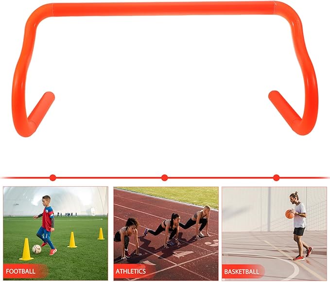 Lightweight Orange Training Hurdles with Stable Base Detachable Design for Outdoor Soccer Agility and Speed Drills Portable Equipment for Athletes