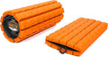 Brazyn Morph Foam Roller: Collapsible Travel Foam Roller for Back Pain Relief, Workout Muscle Recovery, Back Massager, Deep Tissue Leg Massage, Back Cracker (Sunset Orange, Traditional)
