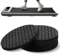 Treadmill Mat 6 Pcs, 4" x 4" x 0.2" Non-Slip Anti Vibration High Density Silicone Exercise Equipment Walking Mat for Carpet Floors, Hardwood, Concrete Floors and More (Round Shape)