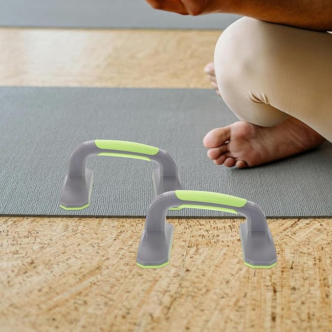 2pcs Push up Bars Strength Training Pushup Stands Plastic Handles Non-slip Floor Workout Fitness Equipment for Home Exercise and Bodybuilding