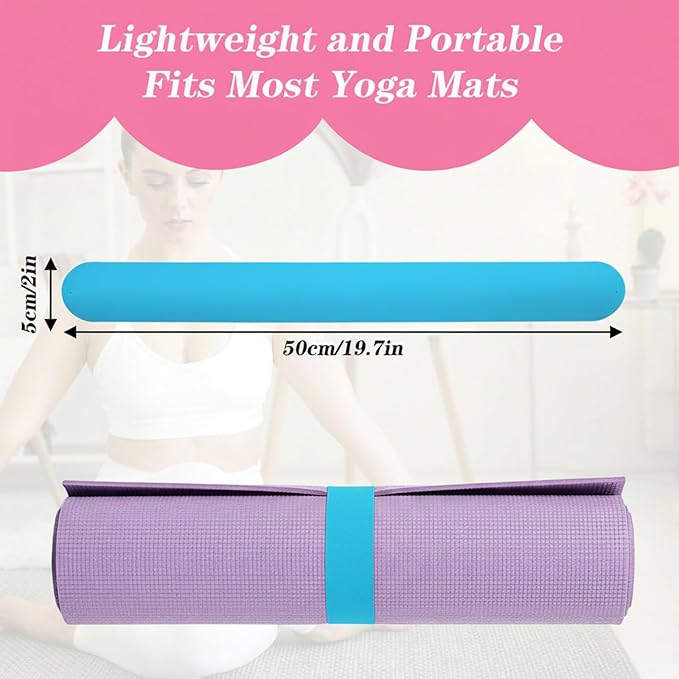 Yoga Mat Strap, One Snap Yoga Mat Slap Band for Keep Mats Tightly Rolled, Elastic One Snap Straps Band
