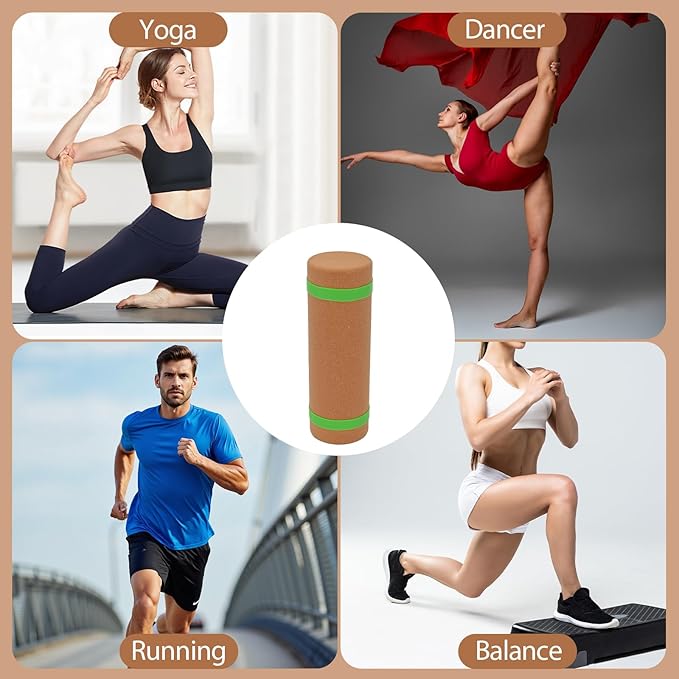 Cork Balance Board, Natural Cork Ankle Stability Trainer Kit, 4-in-1 Foot Strengthener for Enhanced Foot Strength, Prevent Falls, Balance Trainer