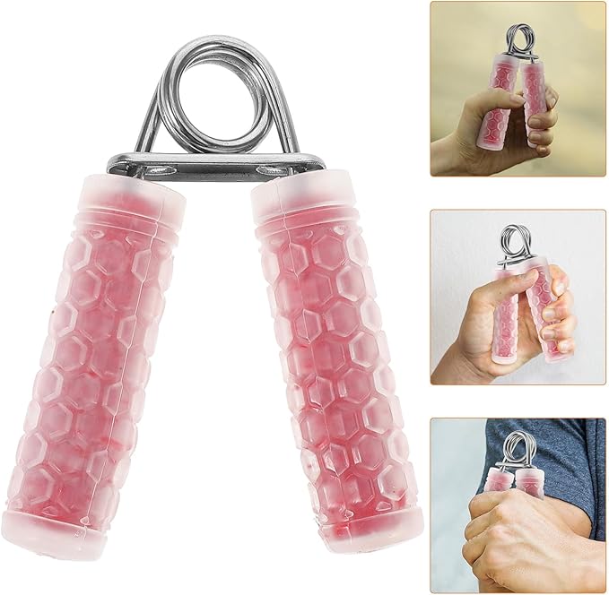 Ciieeo Grip Strength Trainer Finger Exerciser Forearm Grip Strengthener Red Crystal Hand Spring Strength Training Device for Home Gym Fitness