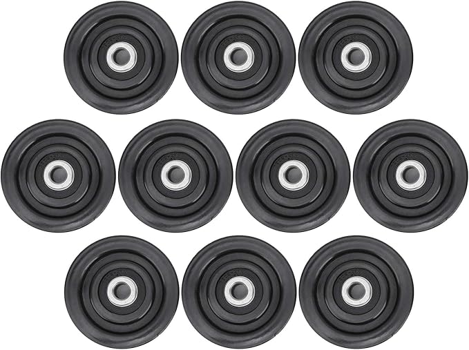 Nylon Iron Pulley for Exercise Equipment | 10PCS Heavy Duty Gym Attachments | Home Gym/Garage Door Pulley System | Strength Training Accessories