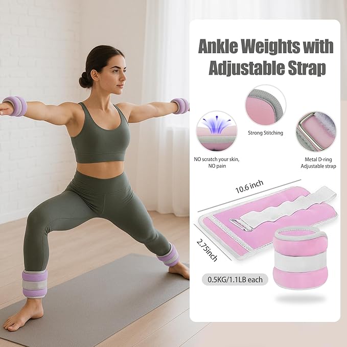 Pilates Essentials Kit for Women with Pilates Ring and Ball Set, Resistance Band Set, Yoga Mat Bag, Ankle Weights, Pilates Workout Sliders Disc, Yoga Socks, Pilates Equipment for Home Workouts