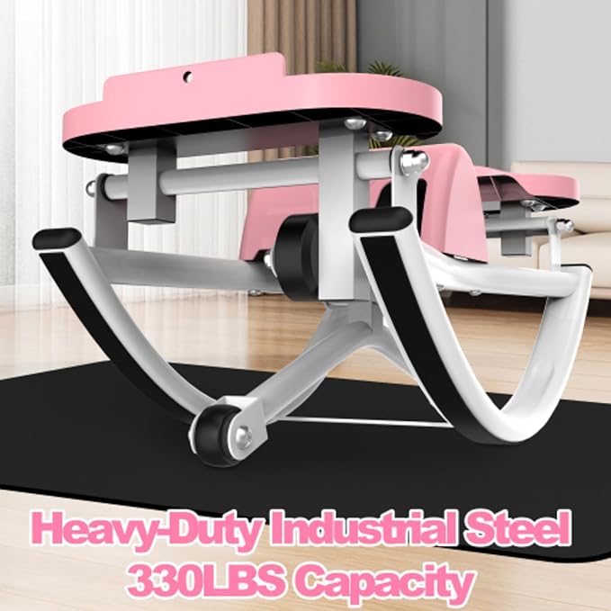 Rocking Stepper,Rock Stepper Side to Side,Step Rocker Machine with Resistance Bands & Anti-Slip Mat and LCD Monitor, Professional Mini Steppers for Exercise at Home