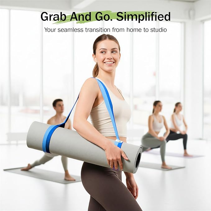 Slim Panda Yoga Mat Straps for Carrying, Adjustable Yoga Mat Carrier Sling Fits All Mats(Mat Not Included)