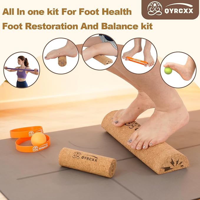 Balance Board - Foot Balance Board & Ankle Rehab Equipment - Professional Slackboard Balance Trainer for Adults & Seniors - Heavy Duty Ankle Strengthener Supports 440 lbs