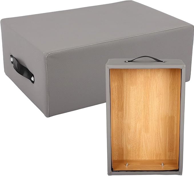 Dollate Pilates Reformer Sit Box, Pilates Sitting Box for Home Workout and Gym, Pilates Exercise Accessories for Exercise Strength, Balance and Pilates, Grey
