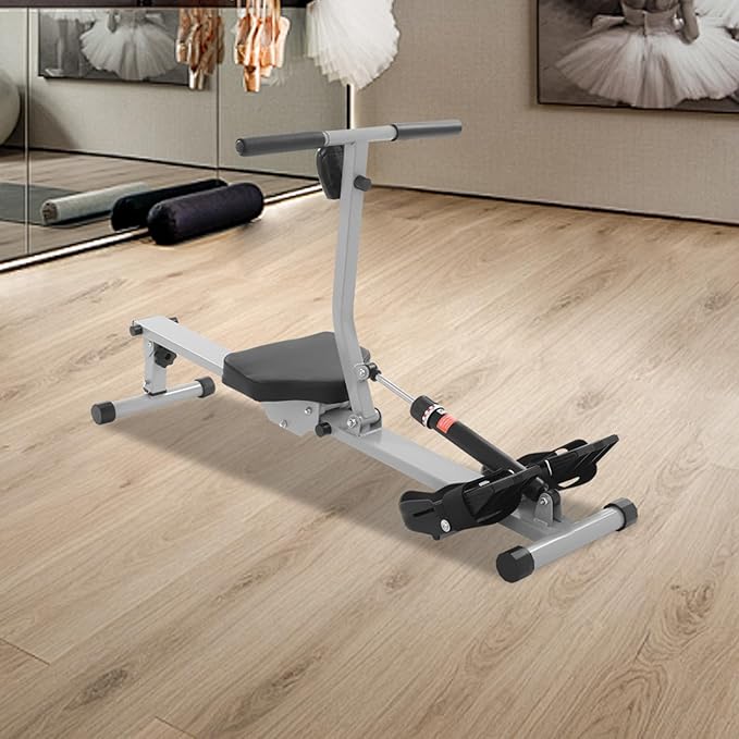 Rowing Machine for Home, Foldable Magnetic Rower with 12-Level Silent Resistance & LED Monitor, Compact Rowing Machine for Gym Exercise