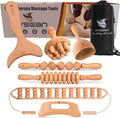 Wooden Massage Tool Set, 7-Piece Body Massage Kit for Home Use, Manual Included