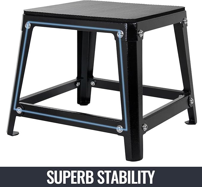 Plyometric Platform Box, Plyometric Box Jump Set for Home Gym Training, Crossfit, Conditioning, Strength Training (12/18/24/30 Inch)