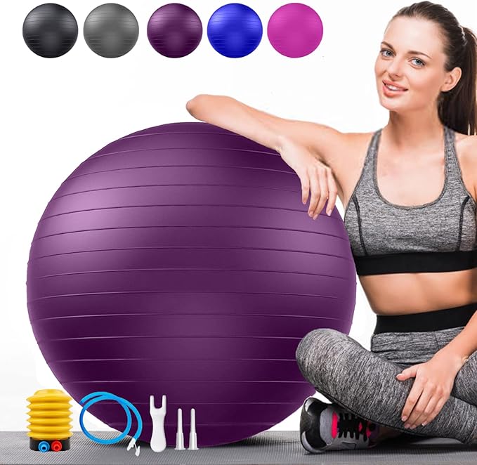 Soft Pilates Ball 9 Inch, Ideal Small Exercise Ball Between Knee Squeeze for Physical Therapy Yoga Core Medicine Abs Pt Bouncy, Mini Rubber Fitball Barre Workout Equipment for Women Men Kid Toddler