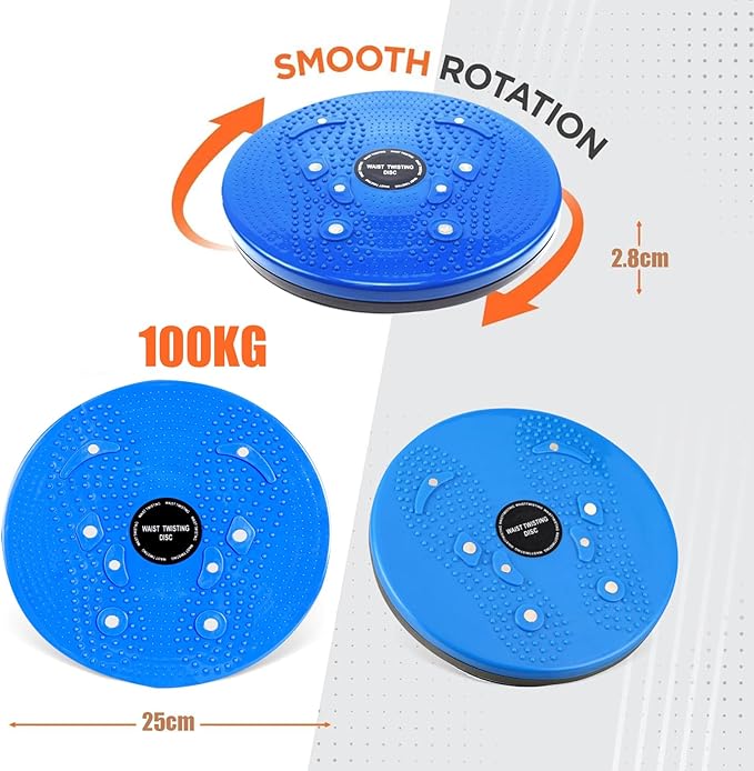 Waist Whisper Disc Ab Twister Board for Exercise Body Shaping Waist Twisting Disc for Slimming and Strengthening & Stomach Exercise Equipment Ab Twist Waist Disc Board Waistwhisper(Black)
