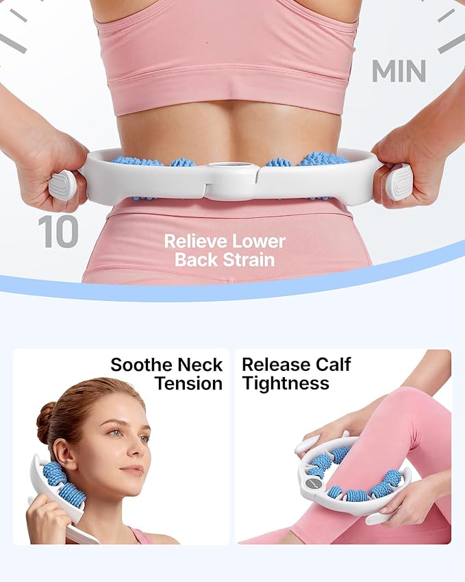 MERACH Cellulite Massage Tool with Push Pull Roller, Lymphatic Drainage Massager, Leg Massager with Detachable Handles, Exercise Equipment for Thighs & Legs & Buttocks, Gift for Women