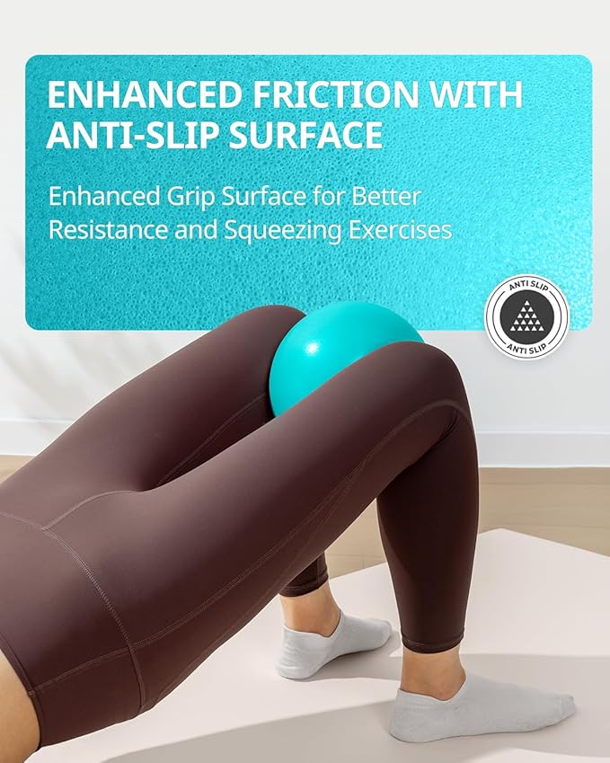 Trideer Pilates Ball - 7-8 inch with Pump, Small Core Ball for Yoga, Barre, Physical Therapy