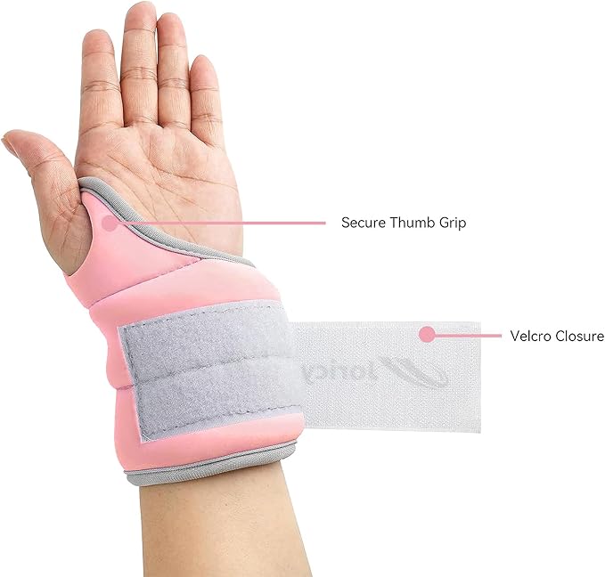 Wrist Weights with Thumb Loops Lock for Women Men 1 Pair 2 3 4 5 6 LBS Arm Weight Ankle Weights Weighted Gloves for Running Walking Jogging Physical Therapy Gym Workout Cardio Exercises