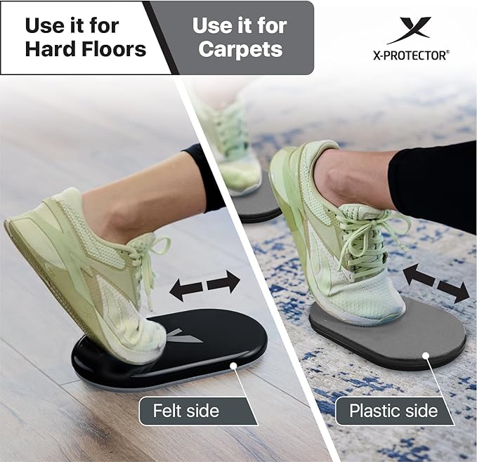 X-Protector Sliders for Working Out - 2 PCS - Double-Sided Exercise Sliders for Hard & Carpeted Floors - Gliders for Exercising!