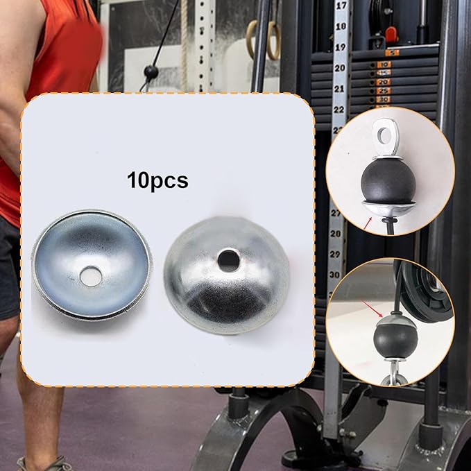 10x Gym Cable Dome Washers Replacement Components Attachments for Strength Training Cable Connector Parts