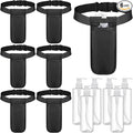 Eaasty 6 Sets Massage Bottle Holster Adjustable Single Holster and 8 oz Plastic Pump Dispenser Bottles for Lotion Massage Oil, Black