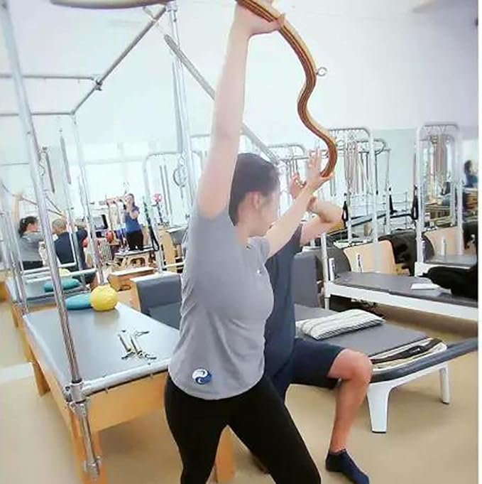 Portable Pilates Bar Stick for Yoga & Exercise - 47in Adjustable Pilates Stick with Hook for Home Workouts, Resistance Training, and Flexibility