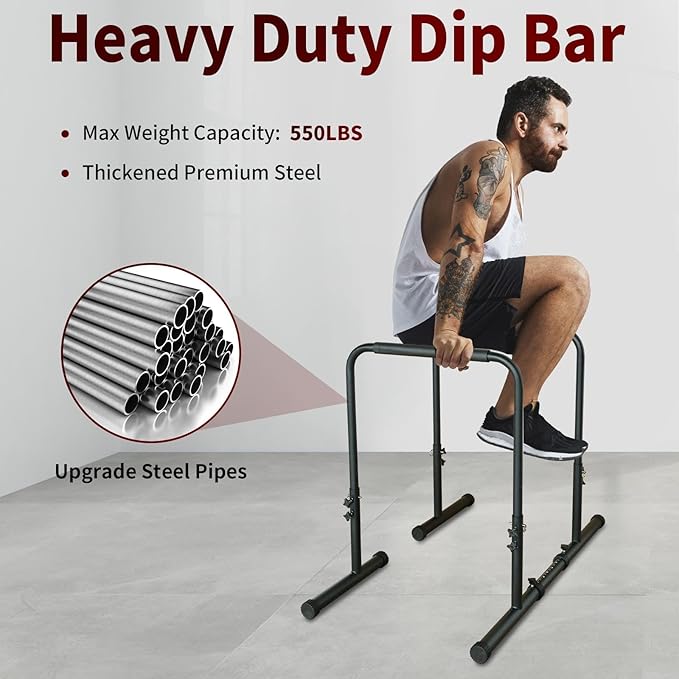 Dip Stands Strength Training Equipment,Home Dip Stand Power Tower Dip Station Pull Up Bar Stand Bars Dip Equipment for Calisthenics, Strength Training