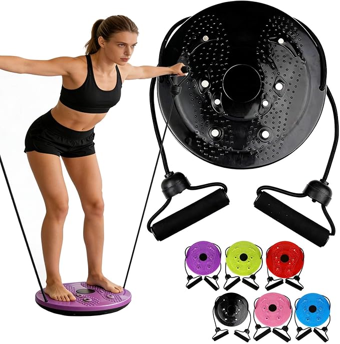 2026 Upgraded Waist Twister Machine, Home Exercise Equipment for Core Strengthening & Ab Training with Adjustable Twist Board, Silent Workout Equipment for Waist Sculpting and Full-Body Toning