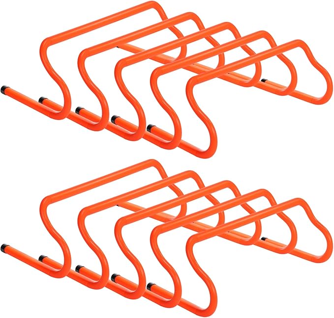 GHB Agility Hurdles 8" Speed Agility Training Hurdles, Detachable Sturdy Hurdles Training Equipment Set with Carry Bag for Kids,Athletes,Soccer,Basketball