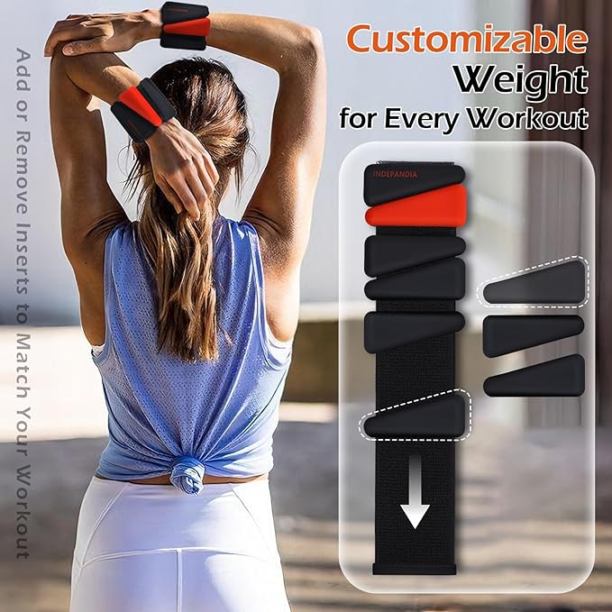 Wrist Ankle Weights for Women & Men, 2lbs/4lbs Adjustable Weighted Bangles to Boost Calorie Burn & Strength, Arm & Leg Weights for Pilates, Yoga, Walking, Barre, Gym & Home Workout
