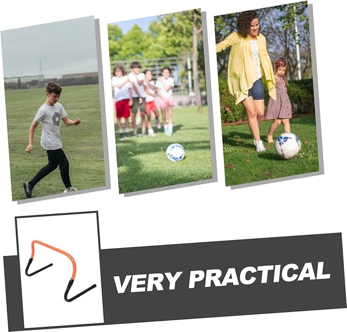 VANZACK Professional Adjustable Football Training Hurdles for Speed and Agility Development Lightweight PVC Agility Barriers for Boys and Girls Convenient Outdoor Practice Equipment