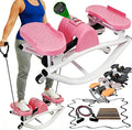 Rocking Stepper Side to Side Rock Stepper Side to Side Machine Rock Stepper Exercise Machine with Resistance Bands&Led Display, Low-Impact Home Workout Machine for Knees Joints Legs