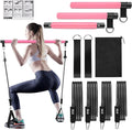 Pilates Bar Kit with Resistance Bands,Pilates Bar with Stackable Bands Workout Equipment for Legs,Hip,Waist and Arm,Exercise Fitness Equipment for Women & Men Home Gym Yoga Pilates