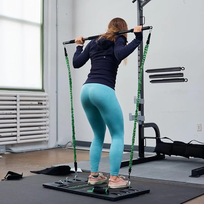 BOSREROY Pilates Stick - 3-Piece Multifunctional Yoga Resistance Bar, Detachable, Featuring Tear-Resistant Foam, Adjustable Carbon Steel for Optimal Pull-Down Exercises