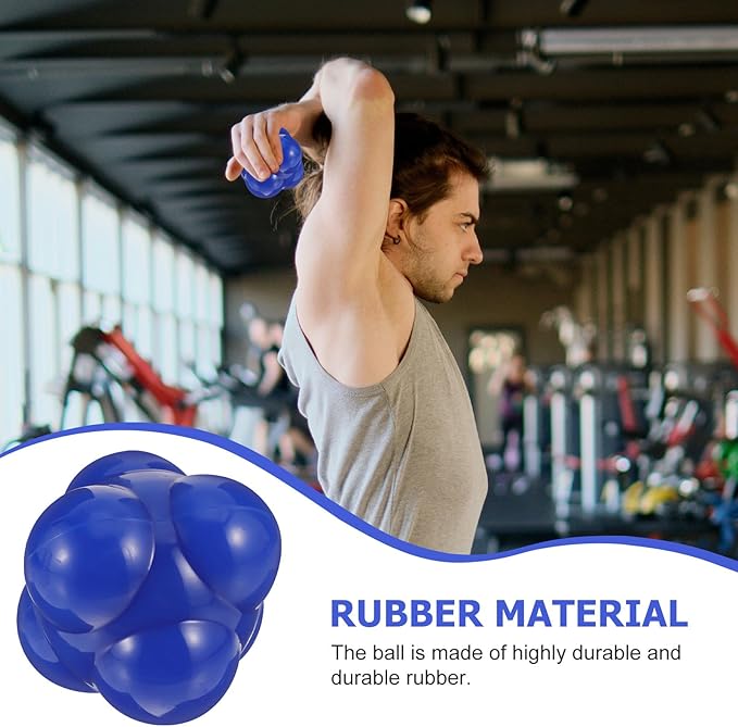 Zerodeko Silicone Hexagonal Agility Reaction Ball 68mm Large Fitness Training Ball for Speed and Reflex Exercise Baseball and Goalkeeper Training Equipment