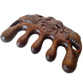 Wooden Massage Comb 100% Natural Handmade Pure wood Five-tooth Meridians Scalp Massager Comb No Static Wide Tooth Combs for Head Scalp Combs Meridians Scraping Massage Tool (Carving style)