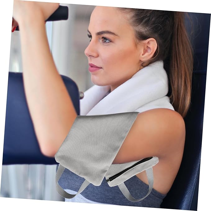 POPETPOP Workout Sandbag Weight Canvas Design for Fitness Training Includes Reinforced Handles for Easy Carrying for Arm and Leg Exercises Gray