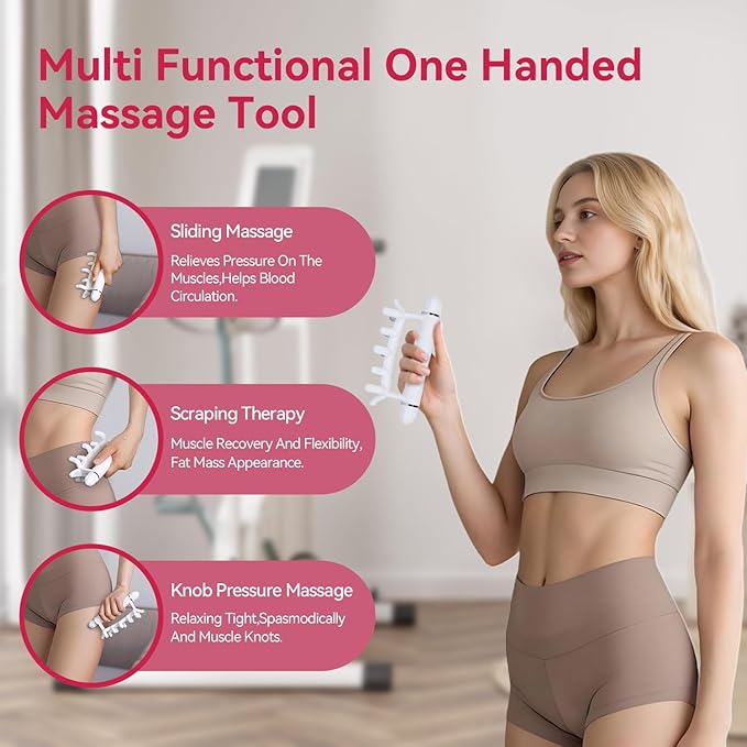 Fascia Blaster, Fascia Massage Tool for Tighten Skin Lymphatic Drainage Trigger Point Deep Tissue Neck,Shoulder,Lower Back,Psoas,Thighs, Gift for Women & Men