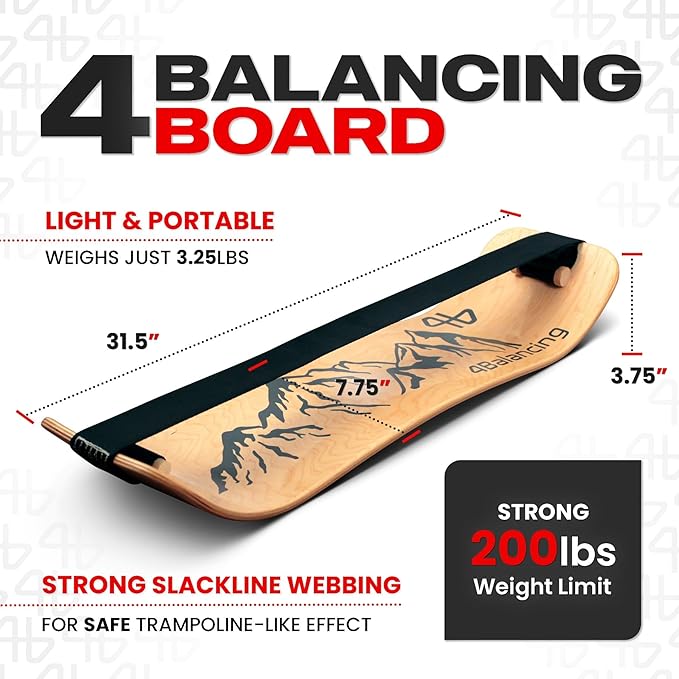 Balance Trainer for Adults - Slackboard Standing Desk Balance Board and Home Workout Equipment, Balancing Trainer for Yoga, Strength, Coordination, Concentration