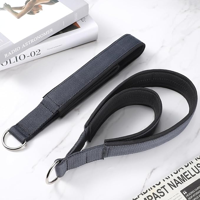 TOBWOLF Pilates Straps - Double Loop D-Ring Straps for Reformer, Padded, Home Gym Workout