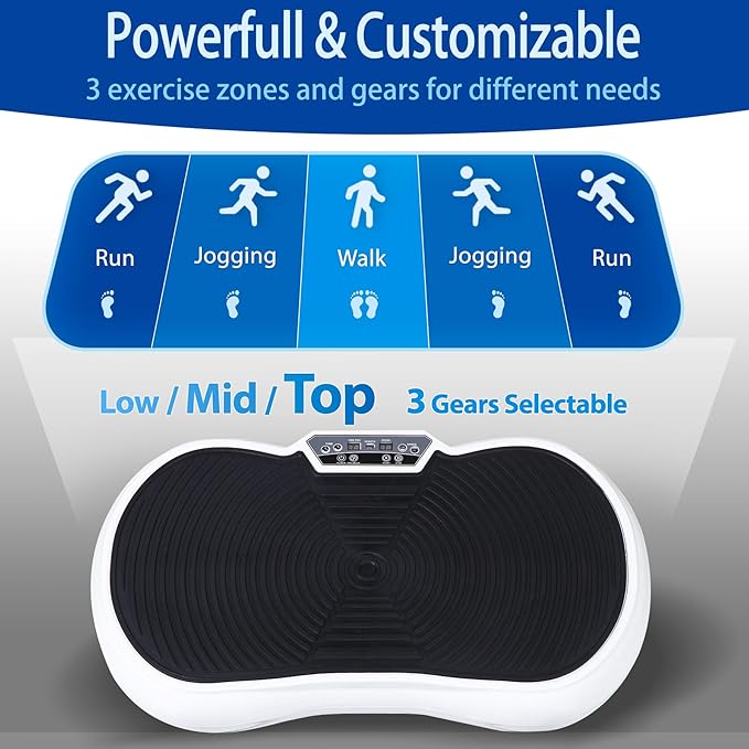 ZENY Vibration Plate Exercise Machine, Whole Body Workout Vibration Fitness Platform for Weight Loss, Toning Wellness, Home Gym Equipment