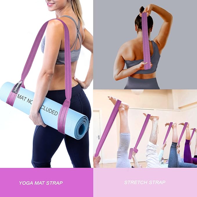 [MAT NOT Included] Yoga Mat Sling, Yoga Mat Straps for Carrying, Easy-Cinch Yoga Mat Holder Strap