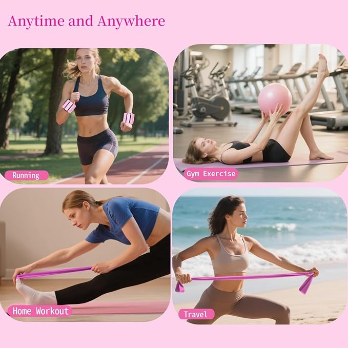 Pilates Equipment Kit for Home Workout,Pilates Ring and Ball Set,Pilates Essentials Accessories Kit for Women with Core Sliders,Adjustable Ankle Wrist Weight,Exercise Resistant Bands