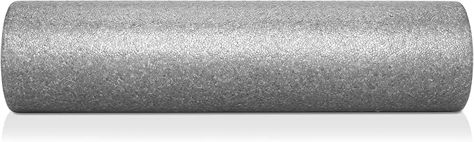 Philosophy Gym 24" High-Density Foam Roller for Exercise, Massage, Muscle Recovery - Round, Gray