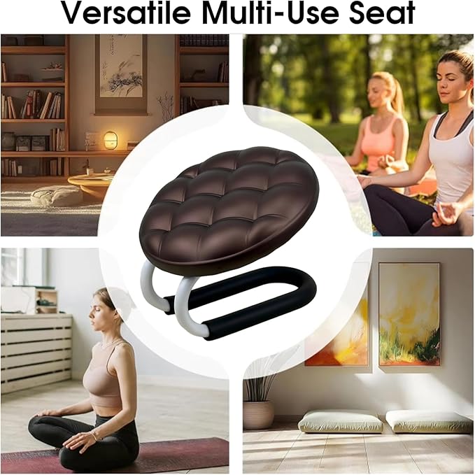 Meditation Stool, Adjustable Height Metal Kneeling Stool, Portable Non-Slip Prayer Bench for Yoga Praying Home