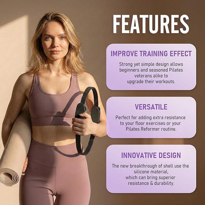 JKSHMYT Pilates Ring, Pilates Equipment- 14.5" Home Pilates,Starter Sets,Better me Essentials Magic Pilates for Workouts