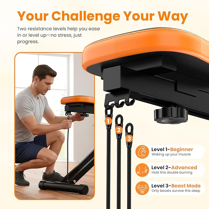 OWLSKY Squat Rowing Machine for Home Workout, Foldable Squat Assist & Row Trainer with LCD Monitor, 3 Resistance Bands, Adjustable Seat, Heavy Duty 350 lbs, Full-Body Fitness Equipment