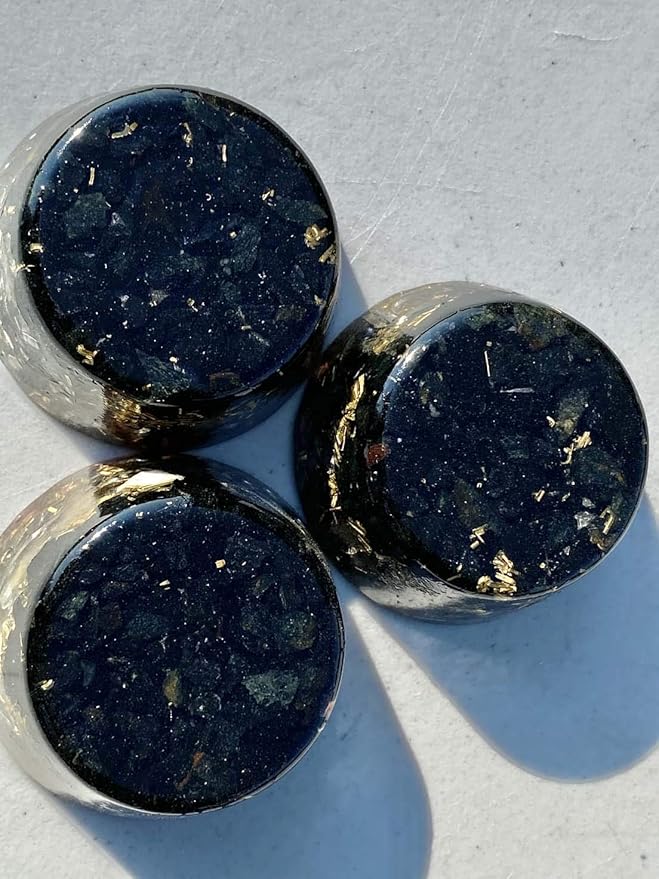 Black Jade Nephrite Orgone Generator Energy Accumulator 7.83Hz/432Hz/528Hz/Advance Harmonics Many Beautiful Ingredients!(Black Jade Nephrite)