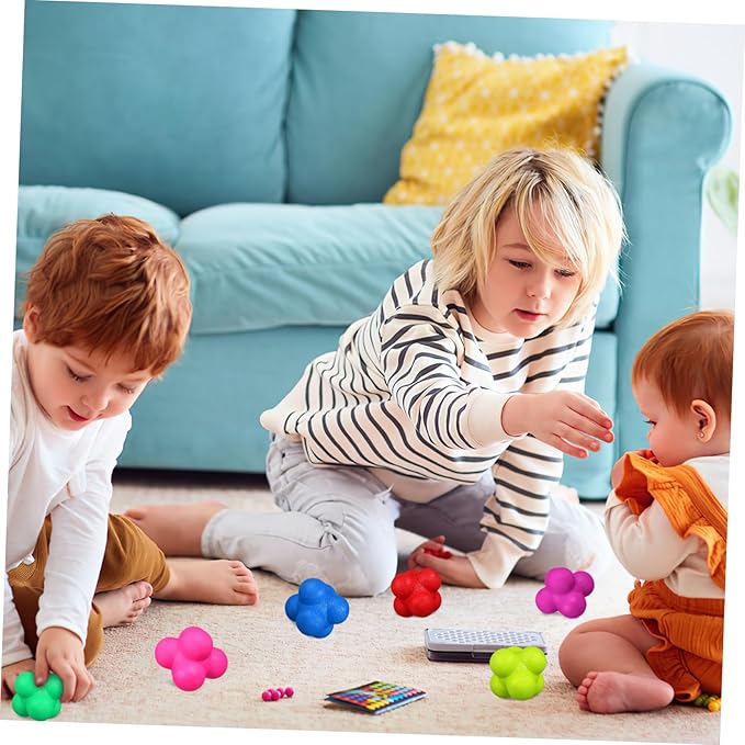 6pcs Hexagonal Agility Reaction Balls Exercise Equipment for Indoor Training Improve Coordination and Agility Lightweight Fun Training for Sports Activities